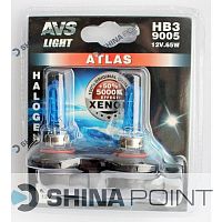 Лампа "AVS" ATLAS HB3/9005 (5000k) Super White 12V 65W (к-т 2шт)