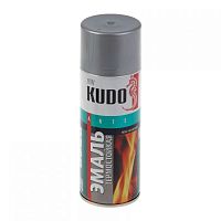 Эмаль KUDO термостойкая серебристая 520мл KU-5001