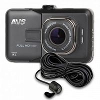 Видеорегистратор AVS VR-202DUAL-V2 2-камеры (1920x1080+VGA 640x480, угол обзора 140°+90°, 12/24В)