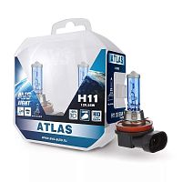 Лампа "AVS" ATLAS H11 (5000k) PB Super White 12V 55W (PLASTIC BOX 2шт)