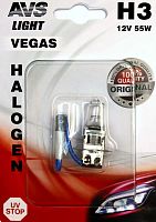 Лампа "AVS" Vegas H3 12V 55W (В БЛИСТЕРЕ) (1шт)