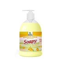 Жидкое мыло-крем "Увлажняющее/Бисквит" Soapy с дозатором AVS 500мл Clean&Green 1/6