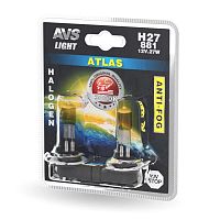 Лампа "AVS" ATLAS H27/881 ANTI-FOG/желтый 12V 27W (к-т 2шт)