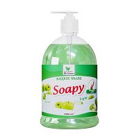 Жидкое мыло "Эконом" Soapy Яблоко с дозатором AVS 1000мл Clean&Green 1/6