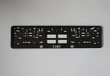 Рамка номерного знака "FIAT" с защелкой (рельефная
