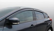 Ветровики Ford Focus 3 2011г. (к-т) "VORON GLASS" (прочный,гибкий поликорбанат)
