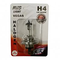 Лампа "AVS" Vegas H4 12V 55W (В БЛИСТЕРЕ) (1шт)