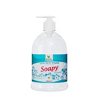Жидкое мыло-крем "Увлажняющее" Soapy с дозатором AVS 500мл Clean&Green 1/6