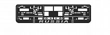 Рамка номера AVS RUSSIA черная (надпись-золото) (книжка) RN-09